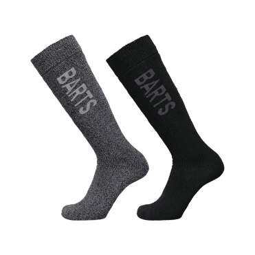 Barts Basic Skisock 2 Pack in Anthracite & Black