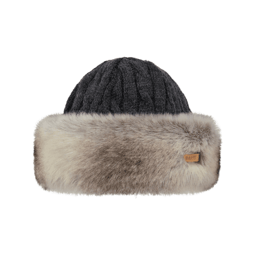 Barts Fur Cable Bandhat in Heather Brown