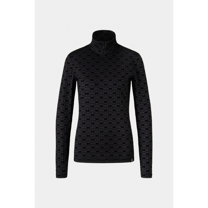 BOGNER FIRE + ICE Margo 2 Ski Baselayer in Black Flock Print