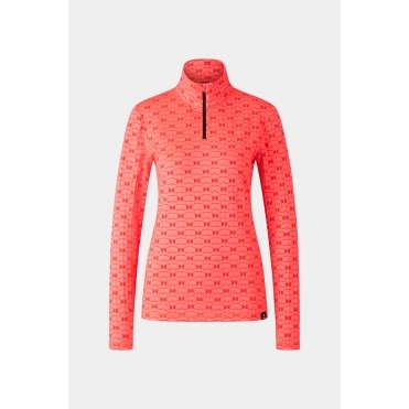 BOGNER FIRE + ICE Margo 2 Ski Baselayer in Red Flock Print