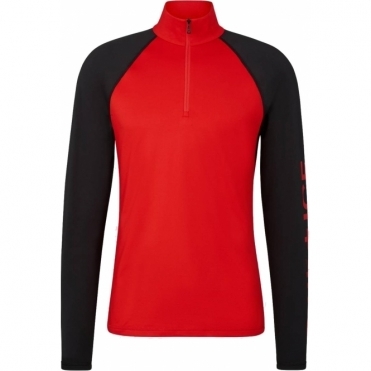 BOGNER FIRE + ICE Premo Mens Ski Baselayer in Red and Black 