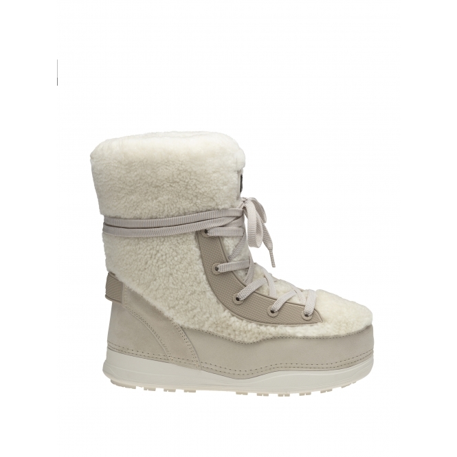 BOGNER La Plange 10 Shearling Snow Boots in Off White