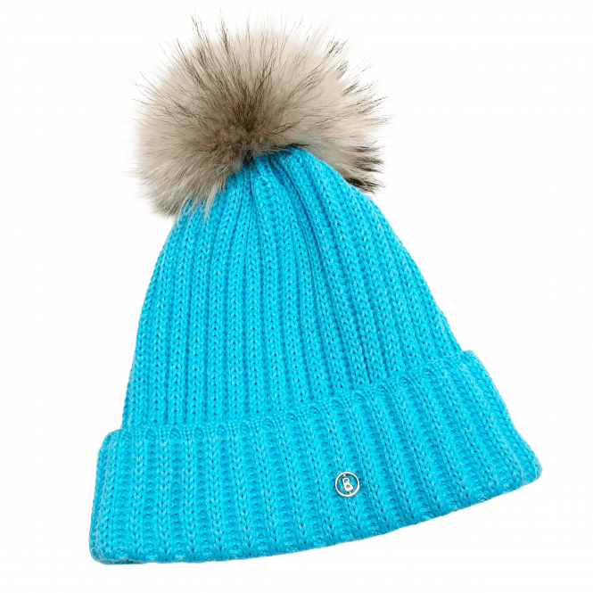 BOGNER Leonie Womens Designer Ski Hat in Turquoise