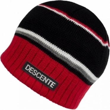 Descente Rickey Mens Ski Hat in Electric Red and Black