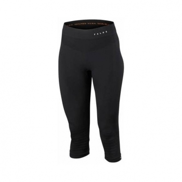 Falke Athletic 3/4 Tights Womens Ski Thermal in Black