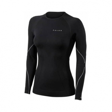 Falke Athletic Longsleeved Shirt Womens Ski Thermal in Black