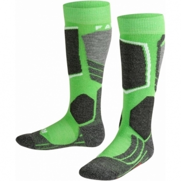 Falke SK2 Kids Ski Sock in Vivid Green