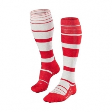 Falke SK4 Stripe Mens Ski Socks in Scarlet