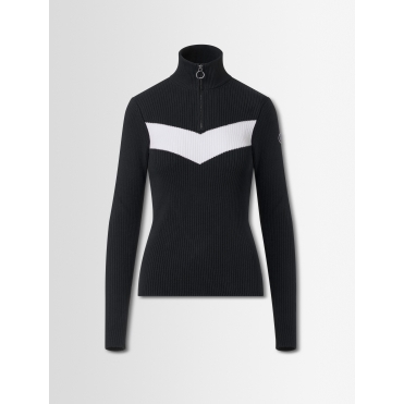 Fusalp Andromede Ribbed Knit Sweater in Black