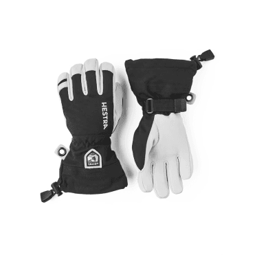 Hestra Army Leather Heli Junior Ski Glove in Black 