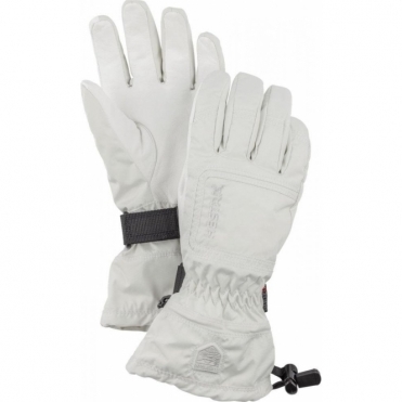 Hestra Czone Powder Female Ski Glove in Off White  