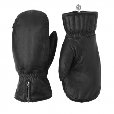 Hestra Leather Swisswool Classic Womens Ski Mitt in Black
