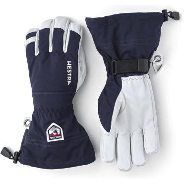 Hestra Mens Army Leather Heli Ski Glove in Navy