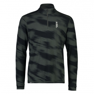 Mons Royale Cascade Merino Flex 1/4 Zip Mens Ski Baselayer in Rosin Motion