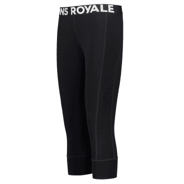 Mons Royale Cascade Merino Flex 3/4 Womens Ski Legging in Black
