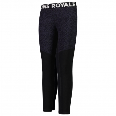 Mons Royale Cascade Merino Flex 200 Womens Ski Baselayer Leggings in Arctic Leopard