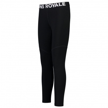Mons Royale Cascade Merino Flex 200 Womens Ski Baselayer Leggings in Black