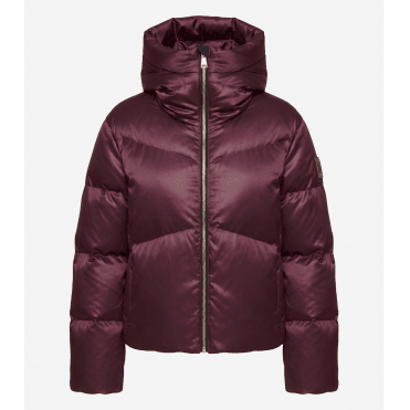 NIKKIE Newport Satin Ski Jacket in Bordeaux