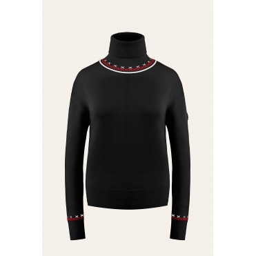 Poivre Blanc Alba Knitted Sweater in Black