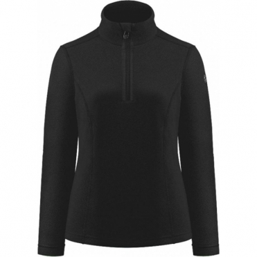 Poivre Blanc Babette Womens Fleece Ski Midlayer in Black