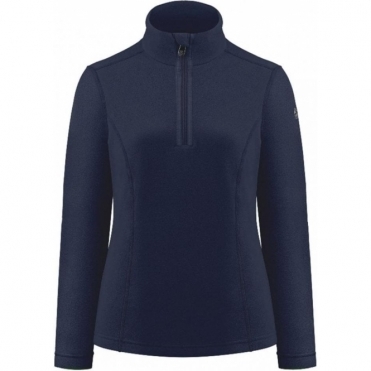 Poivre Blanc Babette Womens Fleece Ski Midlayer in Gothic Blue