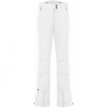 Poivre Blanc Classic Stretch Ski Pants in White SHORT LEG