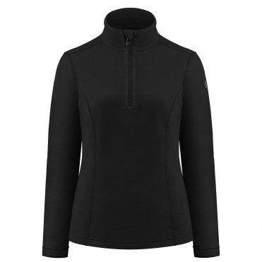 Poivre Blanc Ella Fleece Midlayer in Black