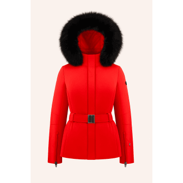 Poivre Blanc Emily Stretch Ski Jacket in Scarlet Red