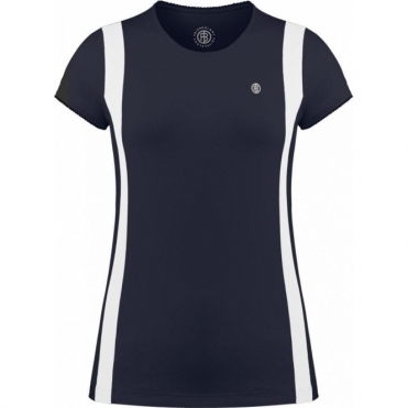 Poivre Blanc Jersey T-Shirt in Oxford Blue White