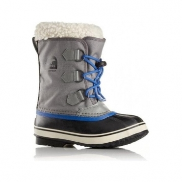 Sorel Yoot Pac Nylon Kids Snow Boot In City Grey