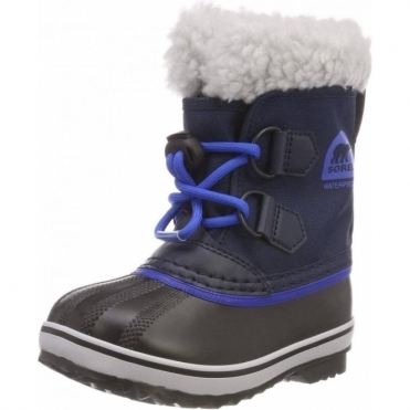 Sorel Yoot Pac Nylon Kids Snow Boot In Collegiate Blue