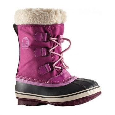 Sorel Yoot Pac Nylon Childrens Snow Boot In Very Berry