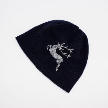 Steffner Bella Womens Ski Hat in Navy