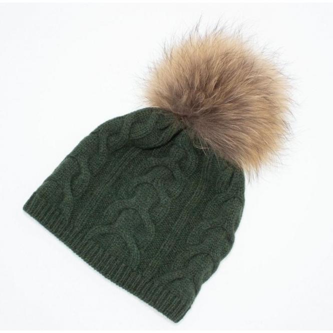 STEFFNER Cindy Pom Ski Hat in Green