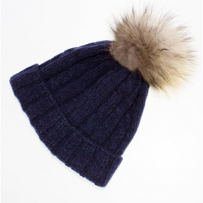 STEFFNER Lucy Pom Ski Hat in Navy