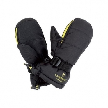 Thermic Warm Mitts Junior in Black and Lime 