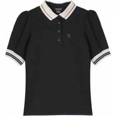 Vieux Jeu Manou Tennis Polo Shirt Black
